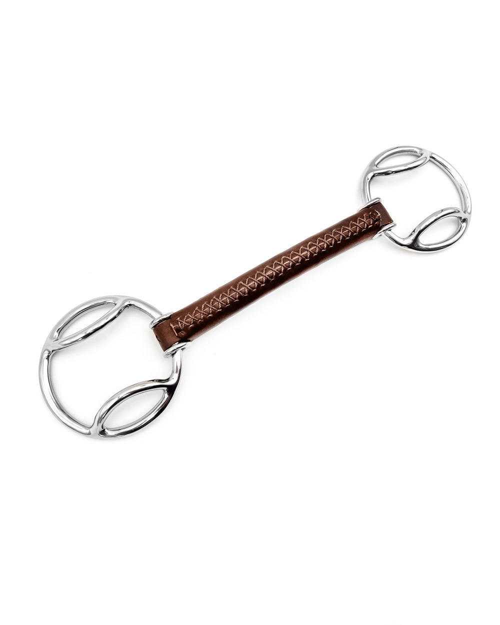 AK D-Bit Mors Cheval Avec Bouche à Rouleau Cuivre - Simple Articulation - Tailles Disponibles - AKRS-2641