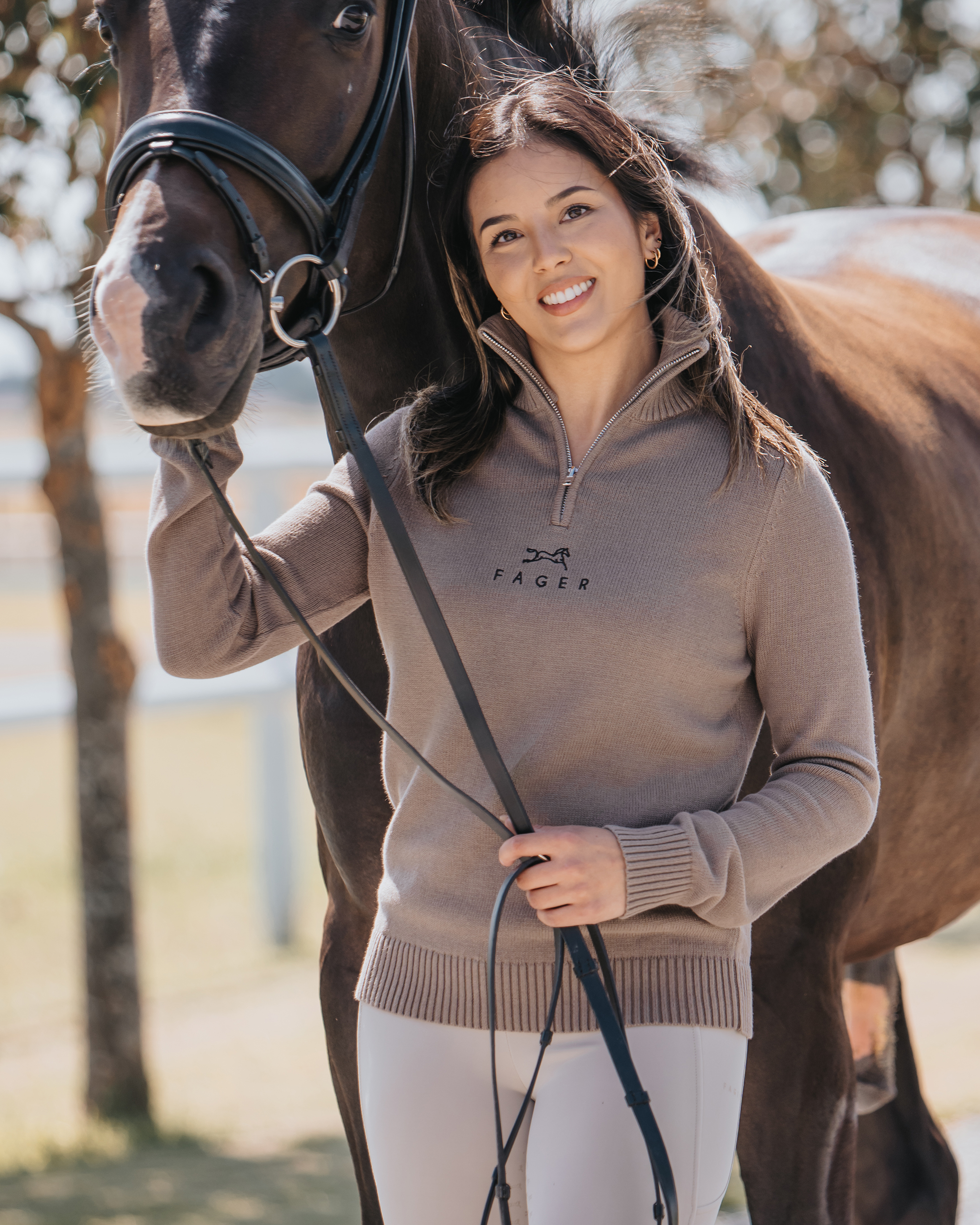 Kim Half zip Sweater Beige